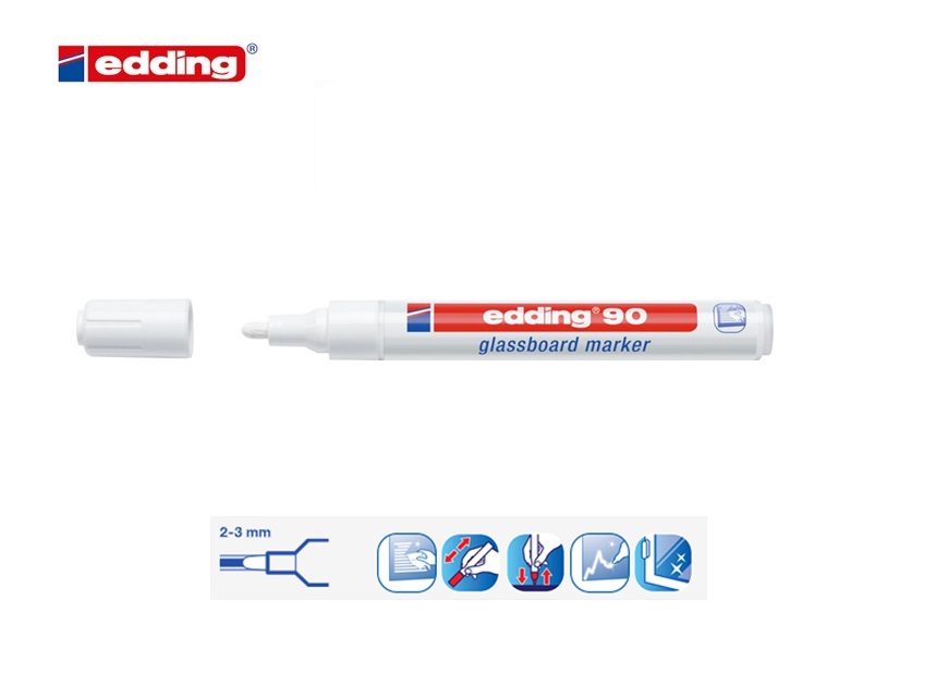 Edding 90 glassboard marker wit