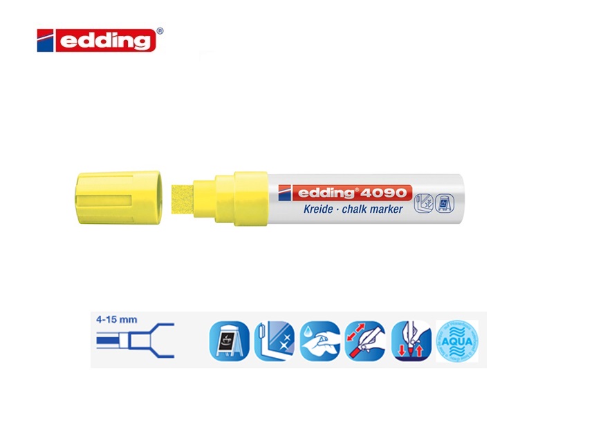 Edding 4090 krijtmarker neongeel