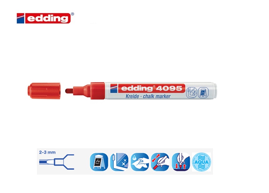 Edding 4095 krijtmarker rood