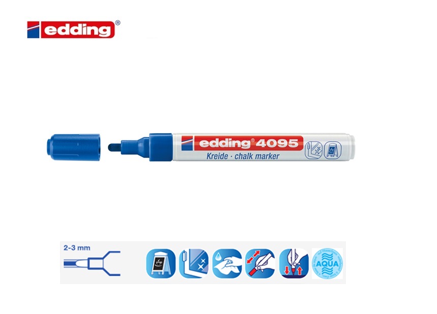 Edding 4095 krijtmarker blauw