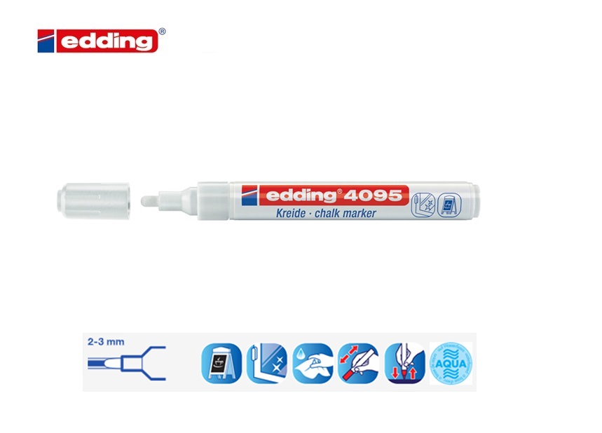 Edding 4095 krijtmarker wit