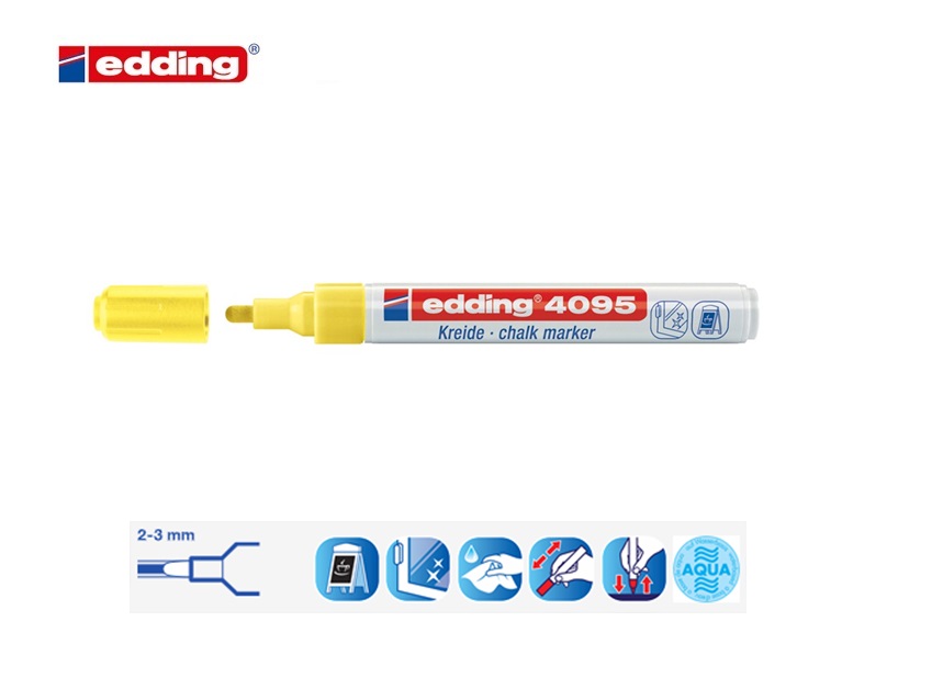 Edding 4095 krijtmarker neongeel