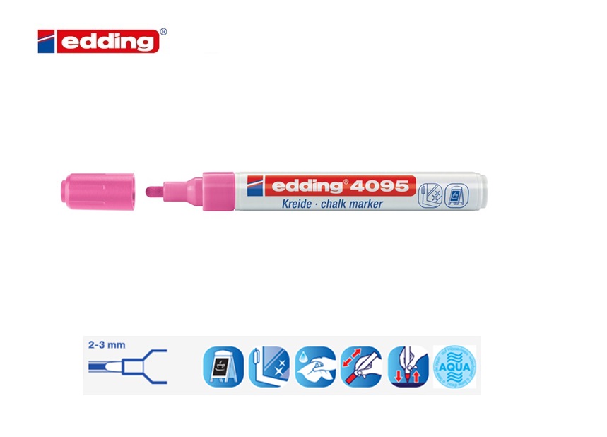 Edding 4095 krijtmarker neonroze