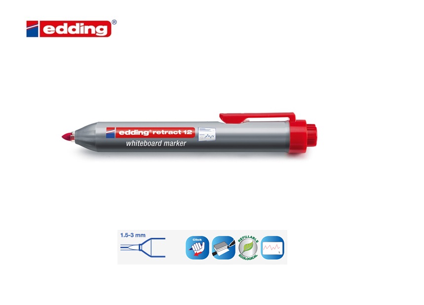 Edding retract 12 whiteboard marker zwart | DKMTools - DKM Tools