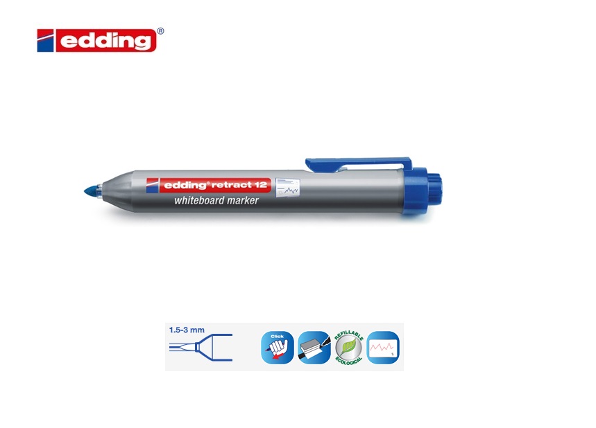 Edding retract 12 whiteboard marker blauw