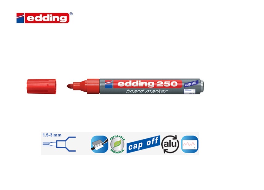 Edding 250 whiteboard marker set van 4 assorti | DKMTools - DKM Tools