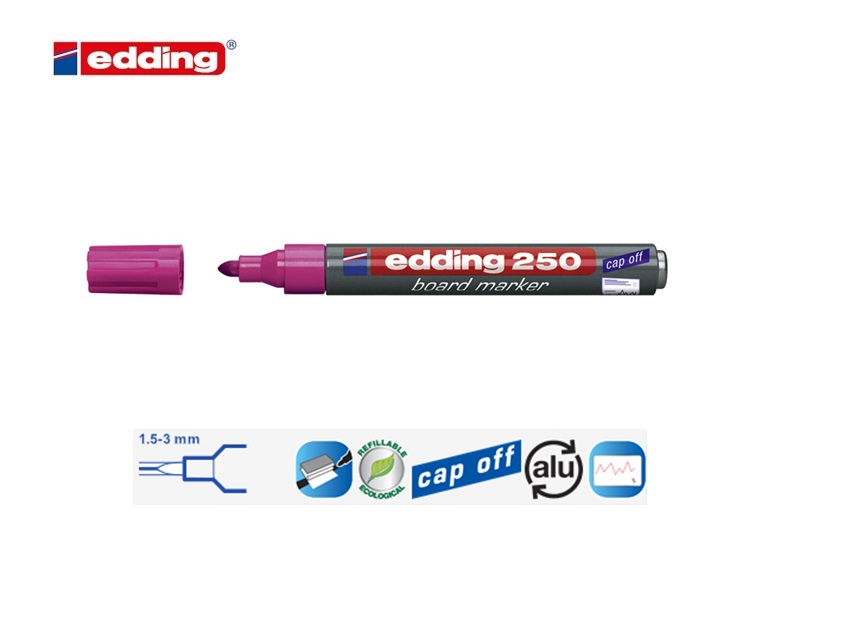 Edding 250 whiteboard marker roze