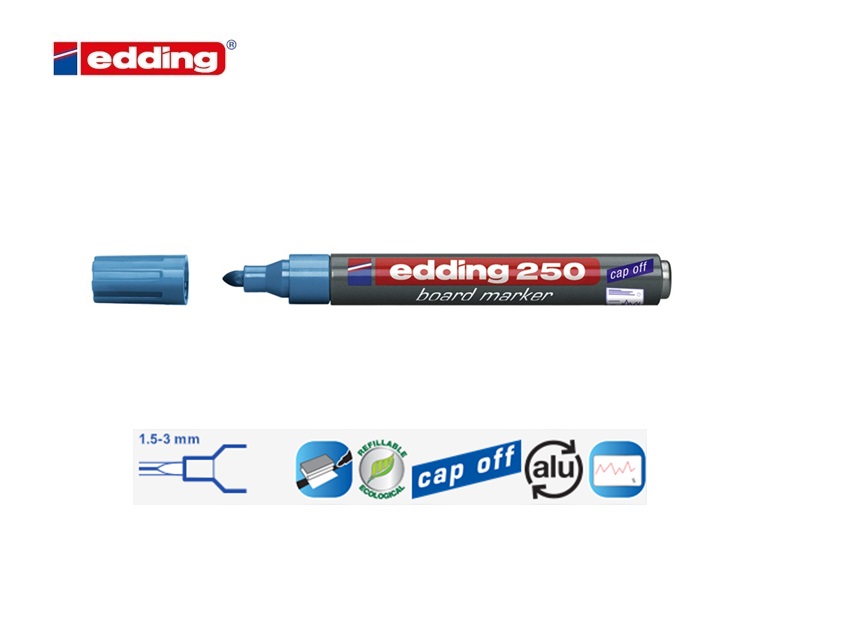 Edding 250 whiteboard marker lichtblauw