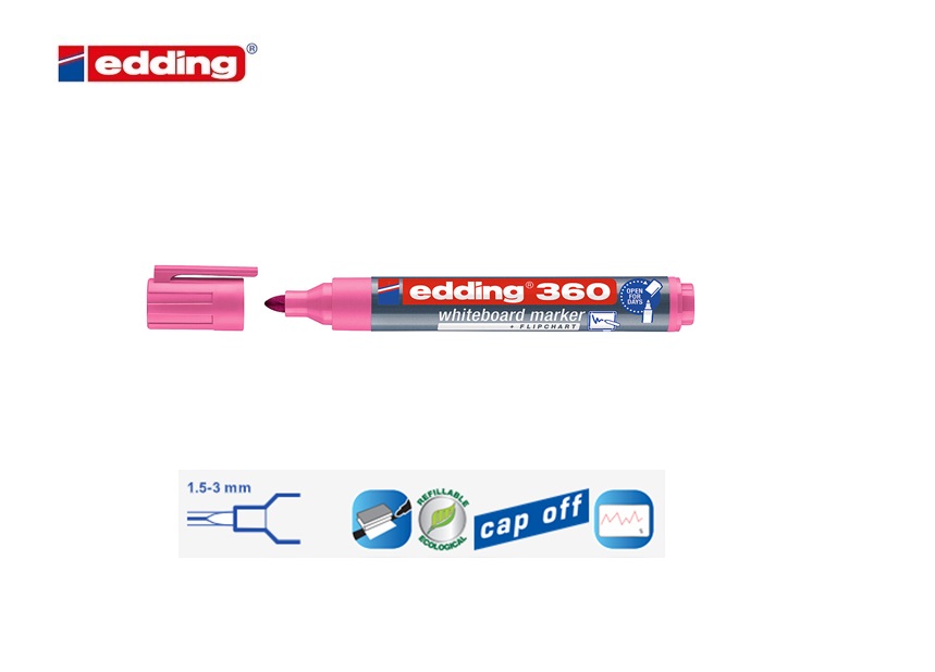 Edding 360 whiteboard marker roze