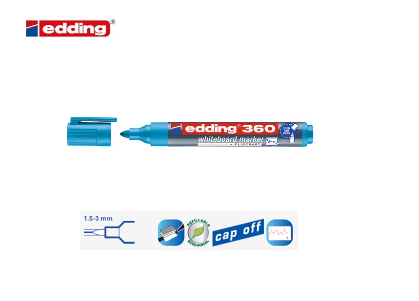 Edding 360 whiteboard marker lichtblauw