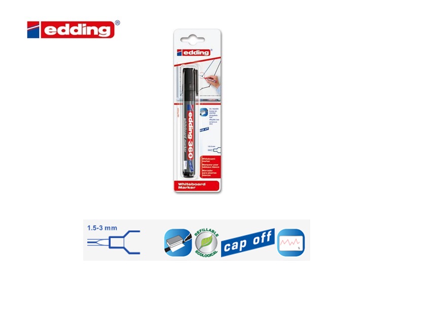 Edding 360 whiteboard marker blister van 1 zwart