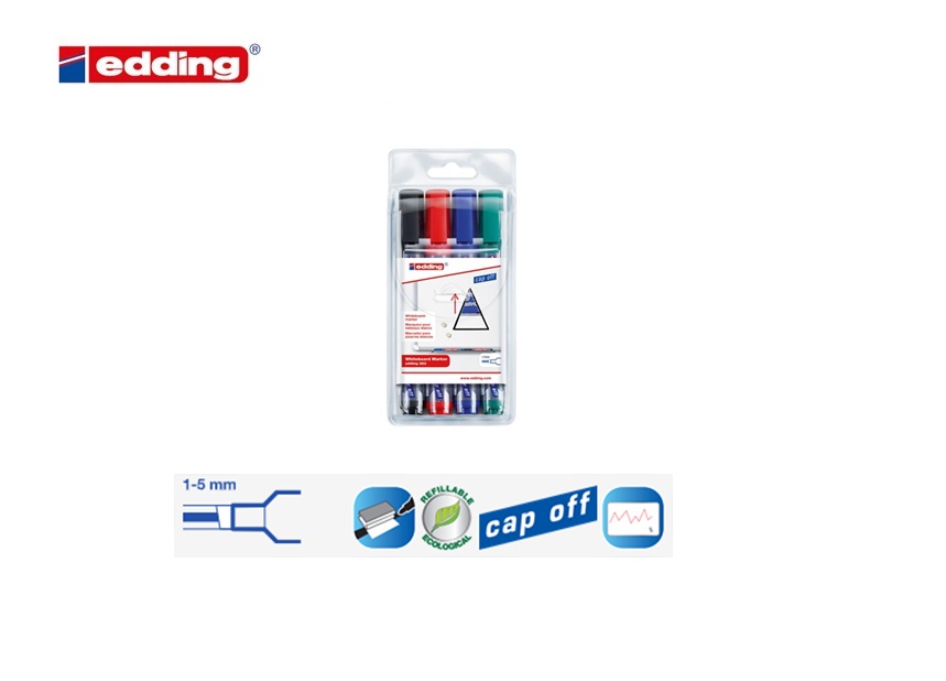 Edding 363 whiteboard marker set van 4 assorti