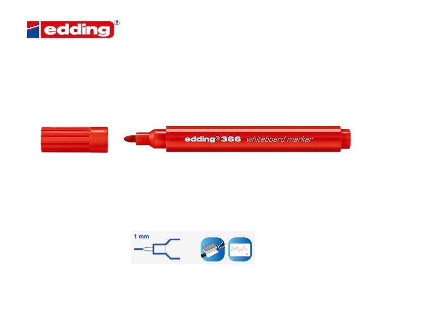 Edding 366 whiteboard marker rood