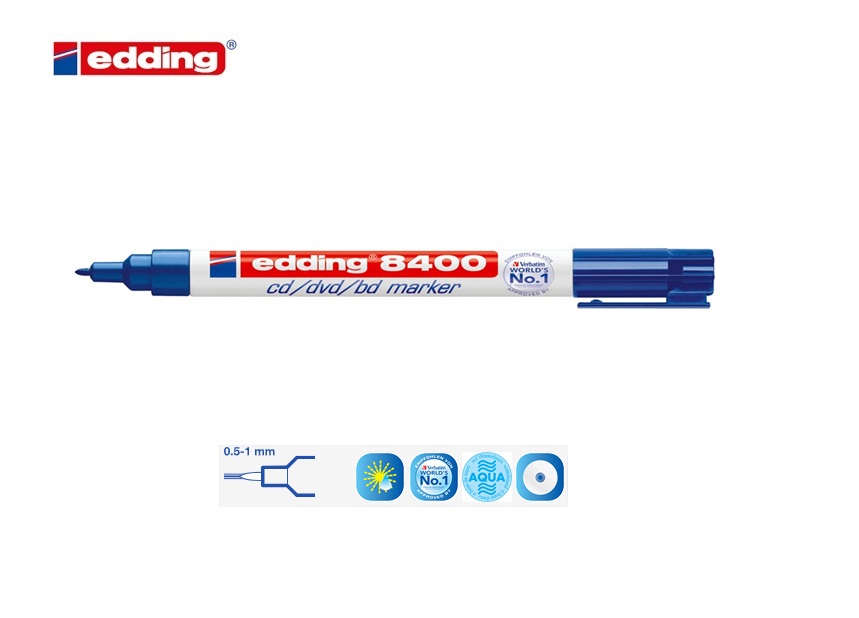 Edding 8400 CD-DVD-BD marker zwart | DKMTools - DKM Tools