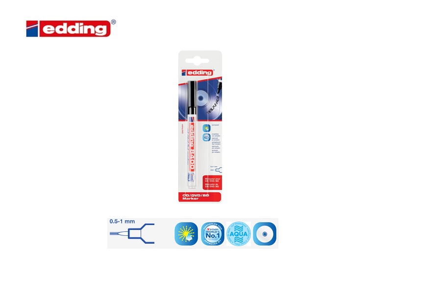 Edding 8400 CD-DVD-BD marker blister van 1 zwart