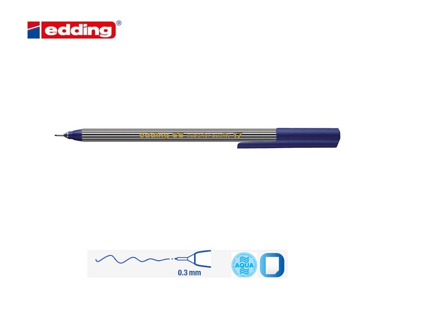 Edding 55 fineliner staalblauw