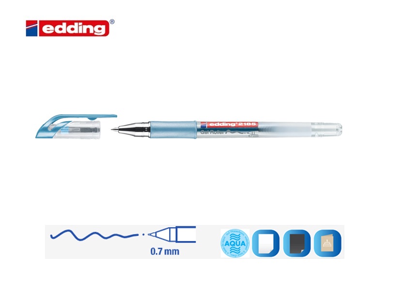 Edding 2185 gelroller blauw-metallic