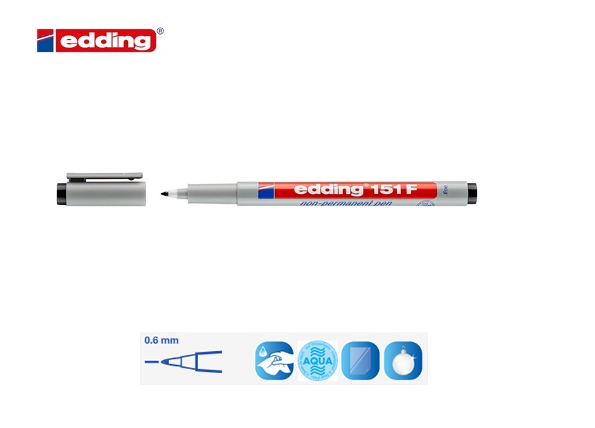 Edding 151 F non-permanent pen zwart