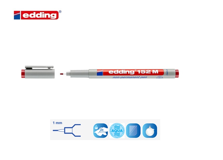 Edding 152 M non-permanent pen rood