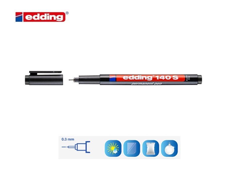 Edding 140 S permanent pen zwart