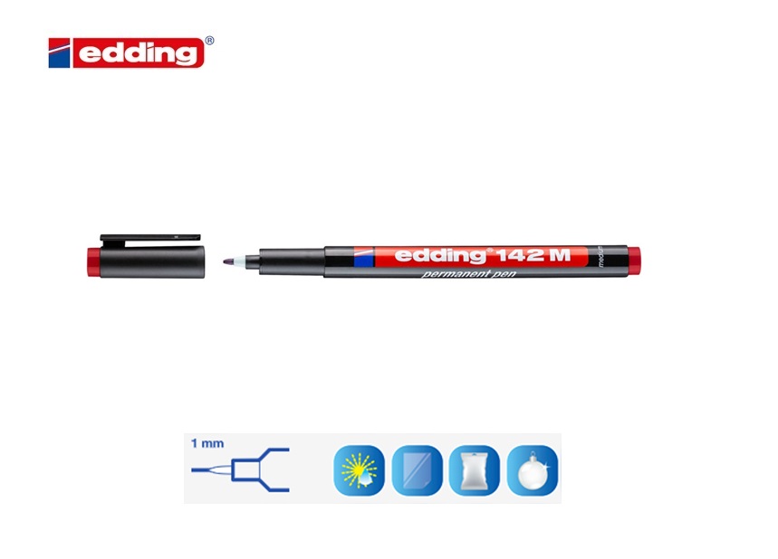 Edding 142 M permanent pen rood