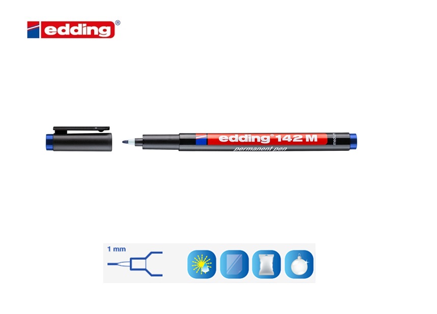 Edding 142 M permanent pen zwart | DKMTools - DKM Tools