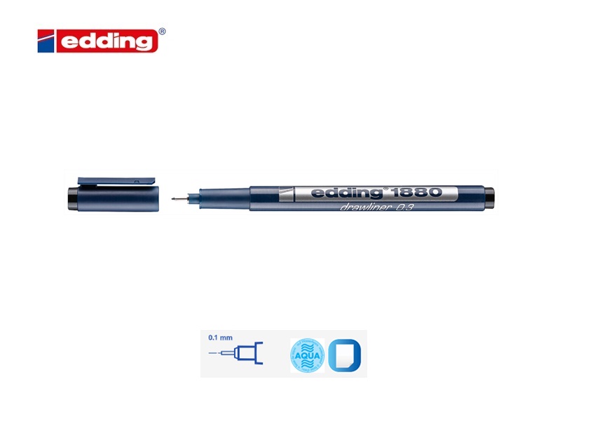 Edding 1880 precisie fineliner 0,5 mm zwart | DKMTools - DKM Tools