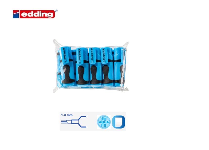 Edding 7 mini highlighter neonblauw
