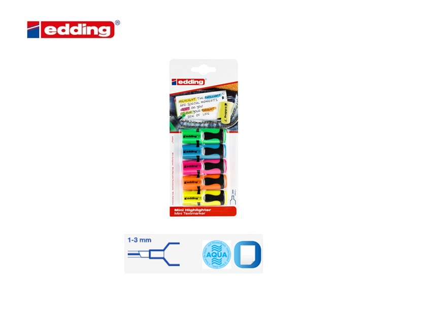 Edding 7 mini highlighter blister van 5