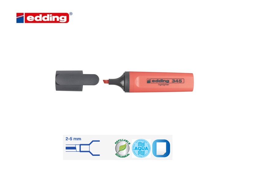 Edding 345 highlighter rood