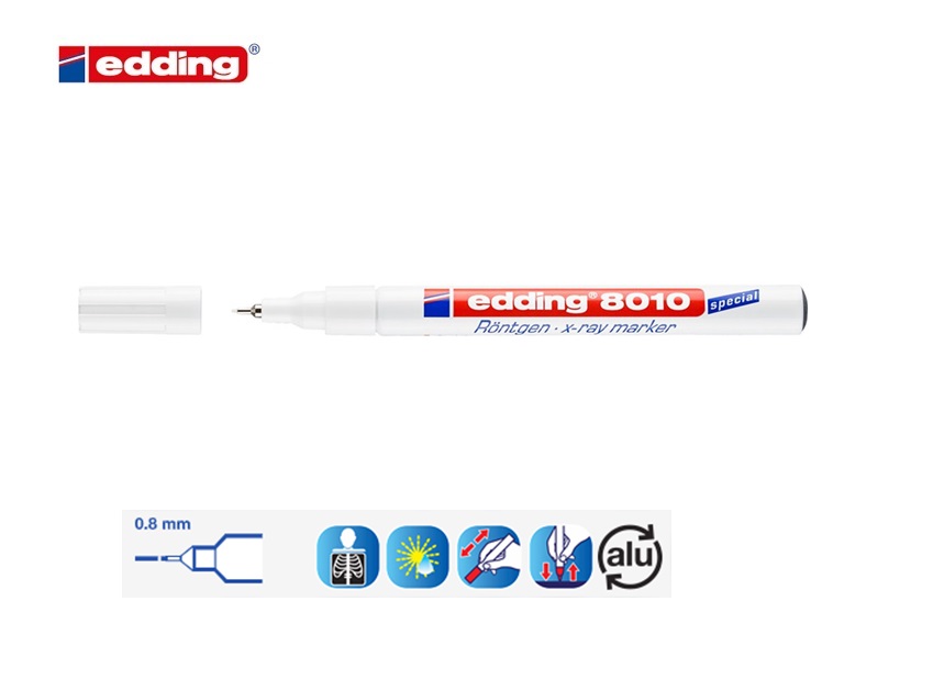 Edding 8010 röntgenmarker wit