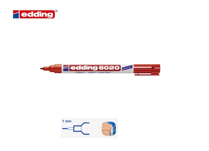 Edding 8020 huidmarker rood