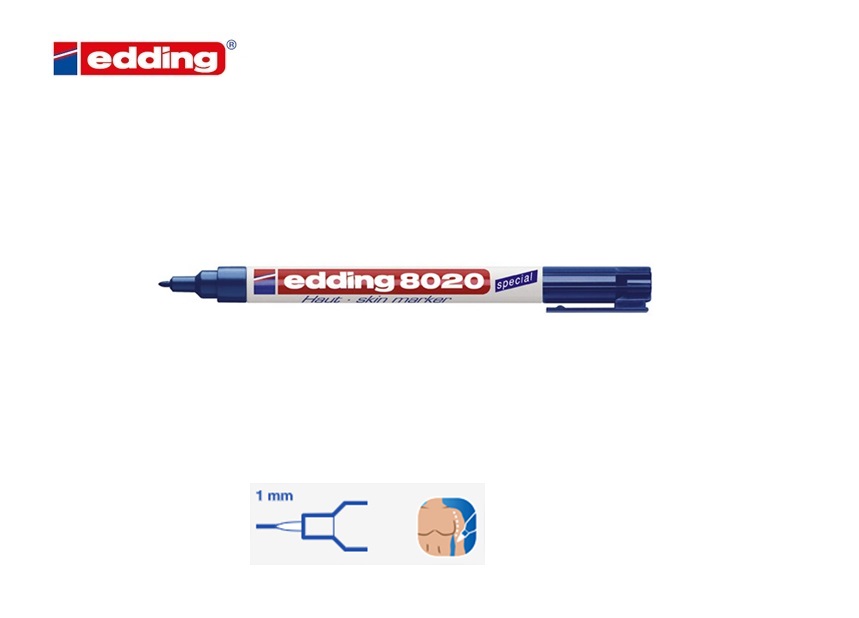 Edding 8020 huidmarker blauw