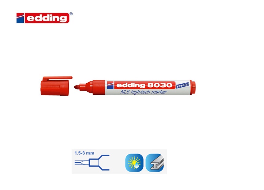 Edding 8030 NLS hightech marker rood