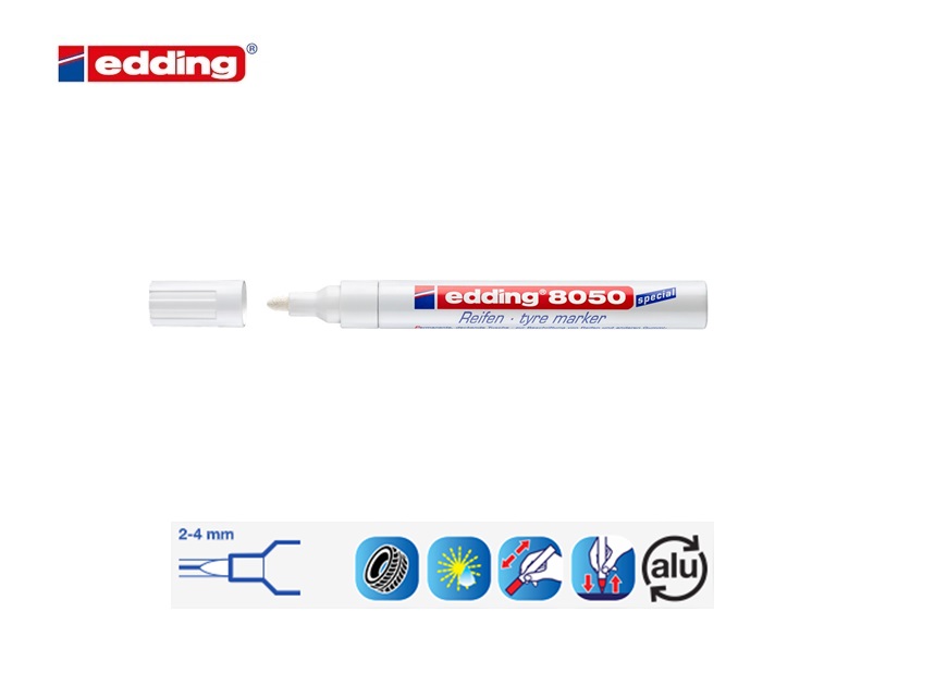 Edding 8050 bandenmarker blister van 1 wit | DKMTools - DKM Tools