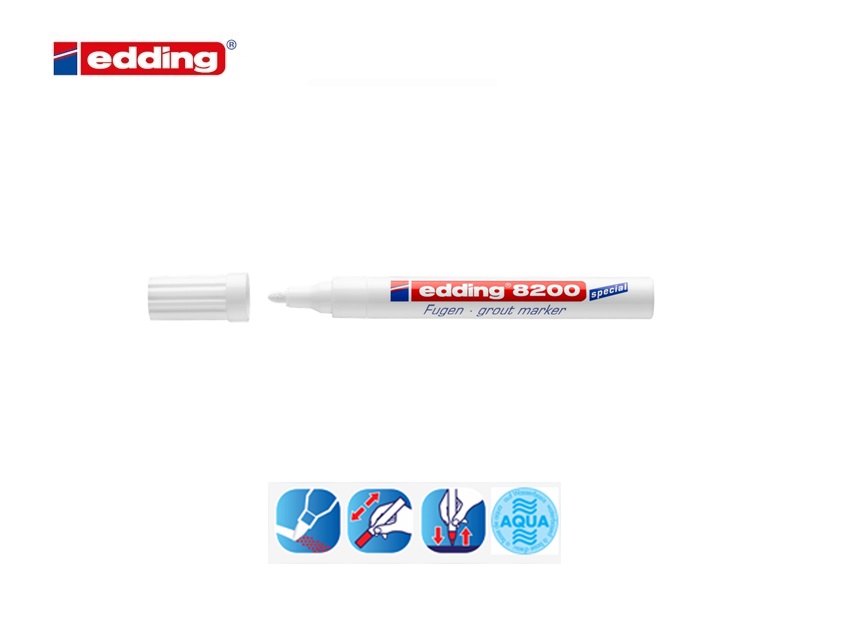 Edding 8200 voegenmarker blister van 1 zilvergrijs | DKMTools - DKM Tools