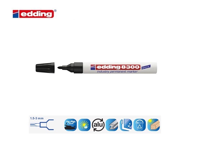 Edding 8300 industrie permanent marker zwart