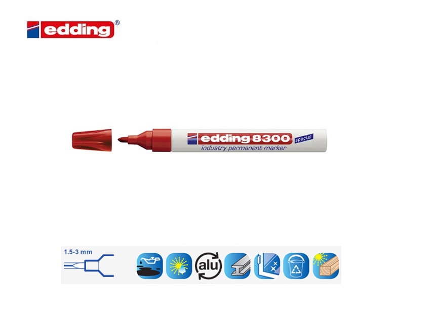 Edding 8300 industrie permanent marker zwart | DKMTools - DKM Tools