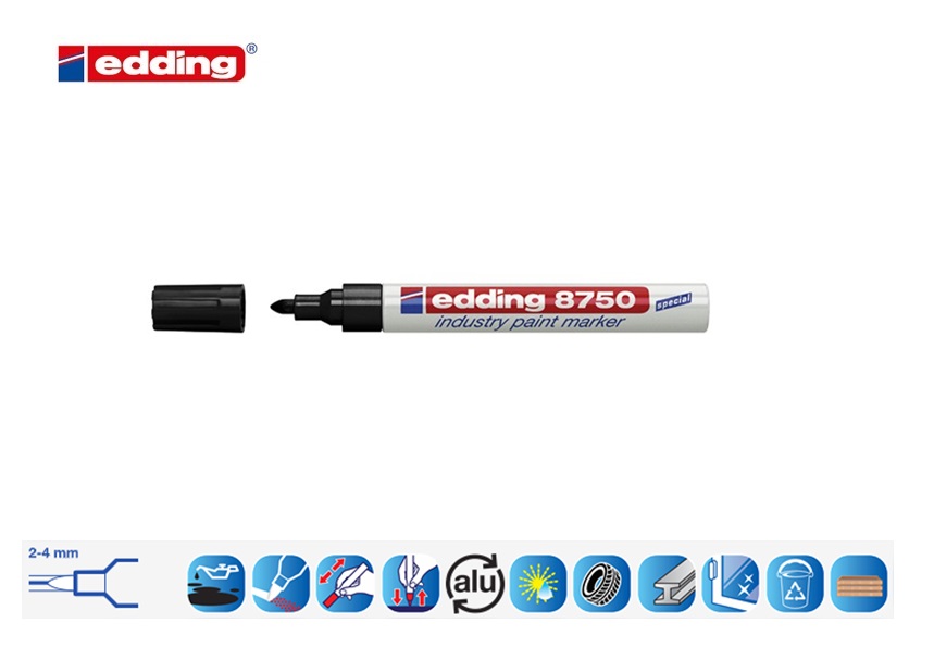 Edding 8750 industrie lakmarker zwart