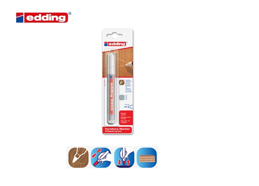 Edding 8900 meubelmarker blister van 1 eikenhout, licht | DKMTools - DKM Tools