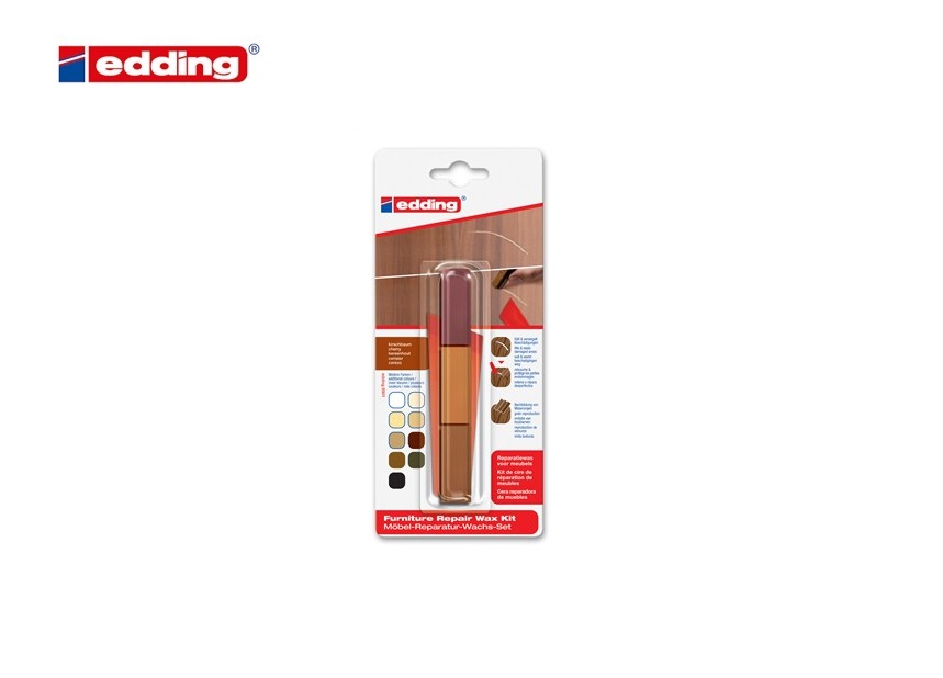 Edding 8901 reparatieset voor meubels blister van 3 kersenhout