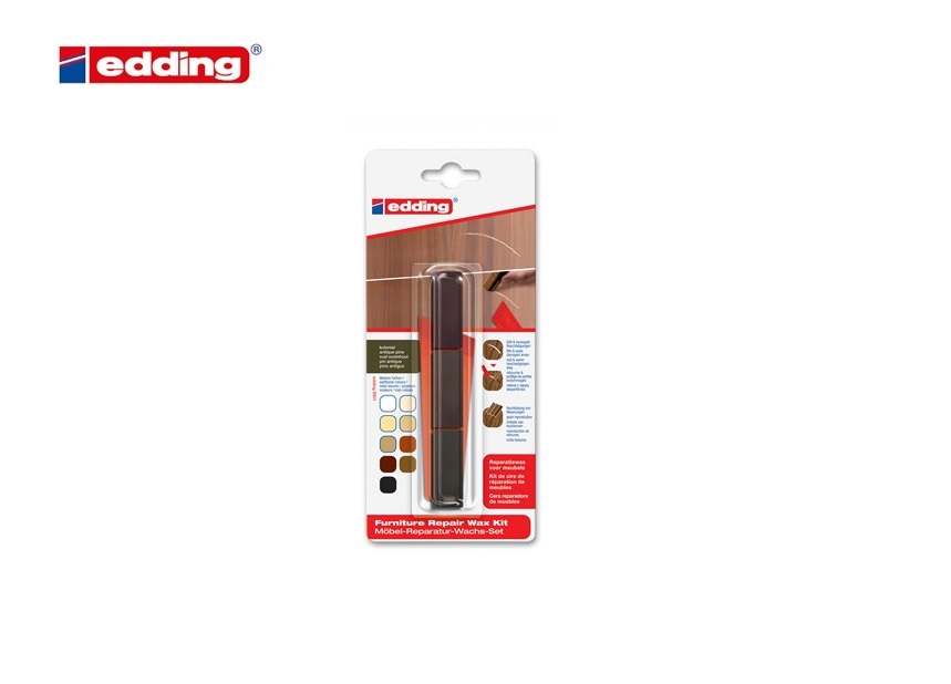 Edding 8901 reparatieset voor meubels blister van 3 oud vurenhout