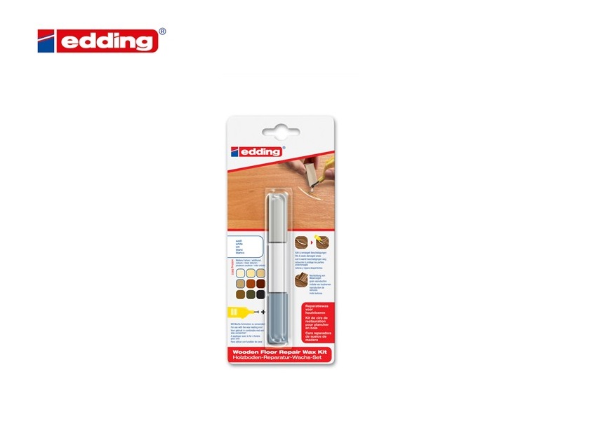 Edding 8902 reparatieset voor houten vloeren blister van 3 notenhout | DKMTools - DKM Tools