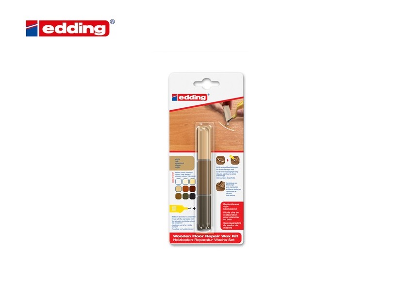 Edding 8902 reparatieset voor houten vloeren blister van 3 notenhout | DKMTools - DKM Tools