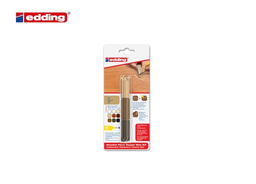 Edding 8902 reparatieset voor houten vloeren blister van 3 wit | DKMTools - DKM Tools