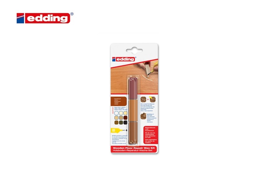 Edding 8902 reparatieset voor houten vloeren blister van 3 kersenhout