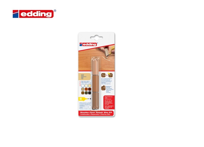 Edding 8902 reparatieset voor houten vloeren blister van 3 beukenhout