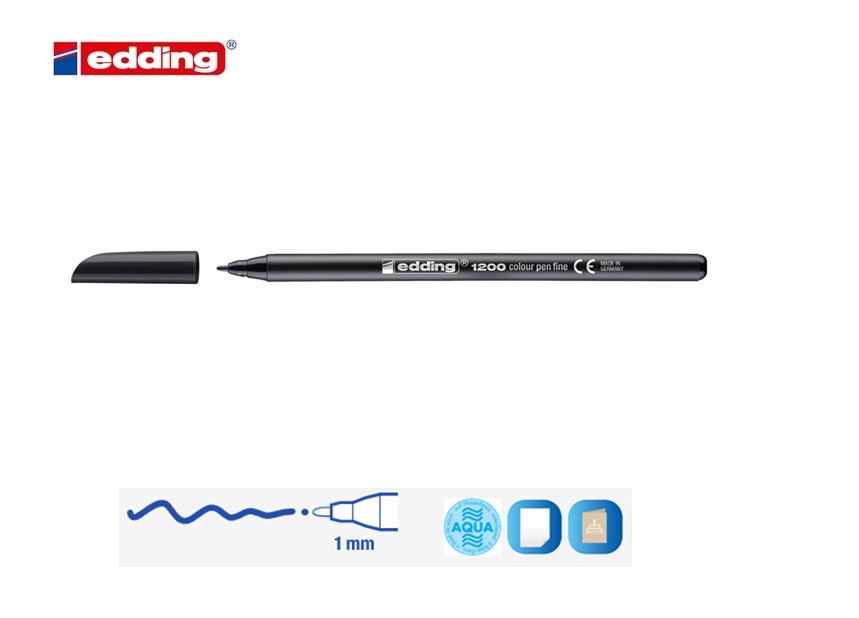 Edding 1200 viltstift fijn blister van 4 assorti | DKMTools - DKM Tools