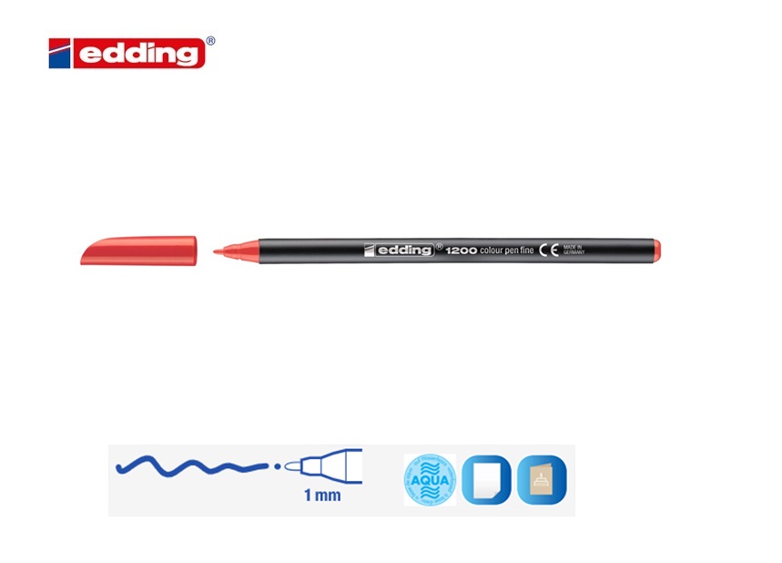 Edding 1200 viltstift fijn karmijnrood | DKMTools - DKM Tools