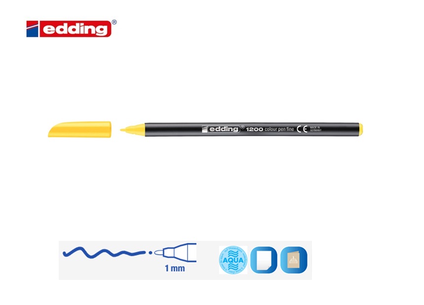 Edding 1200 viltstift fijn geel